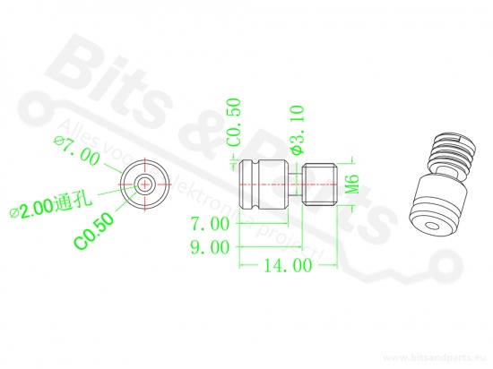 Hotend CR10 with heater cartridge aluminium 1,75mm 24V